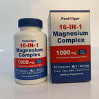 16 in 1 Magnesium Complex, 1000mg Magnesium Complex Supplement for Women with Magnesium Glycinate, Citrate, Orotate, L-Threonate, Malate, Third-Party Tested, Easy-Swallow Vegan Capsules