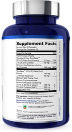 1MD Nutrition 1MD LiverMD - Liver Support Supplement | Siliphos Milk Thistle Extract - Highly Bioavailable, for Liver Support | 180 Capsules (3-Pack)