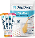 DripDrop Sugar Free Hydration Packets - Zero Citrus Variety Pack - Single Serve Electrolytes Powder Drink Mix - Cherry Limeade, Citrus, Orange, Strawberry Lemonade - Non-GMO, Gluten Free - 16 Sticks
