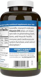 Carlson - Vitamin D3, 2000 IU (50 mcg), Bone Health, Muscle Health, Cholecalciferol, Vitamin D Supplements, Vitamin D3 Soft Gels, 360 Softgels