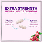 Organic D Mannose 1300mg per Serving Supplements - Extra Strength D-Mannose Capsules with Cranberry - for Natural Gentle Cleansing & Urinary Tract Health Support - Bottled in USA - 120 Capsules