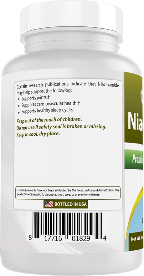 Best Naturals Niacinamide (Vitamin B3) Pure Powder 8 OZ