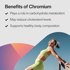 Pure Formulas Chromium 200 mcg Tablets, Glucose Metabolism Support Supplement for Daily Wellness, Non-GMO, Vegan, and Kosher, Chromium Nicotinate Glycinate for Metabolic Balance - 100 Count