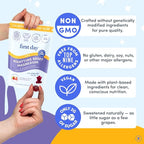 FIRST DAY Magnesium for Kids Gummies – Calm Kids Magnesium Citrate Gummies to Support Sleep & Relaxation – Bedtime Supplement with Suntheanine® L-Theanine, NO Melatonin - Strawberry - 30-Day Supply