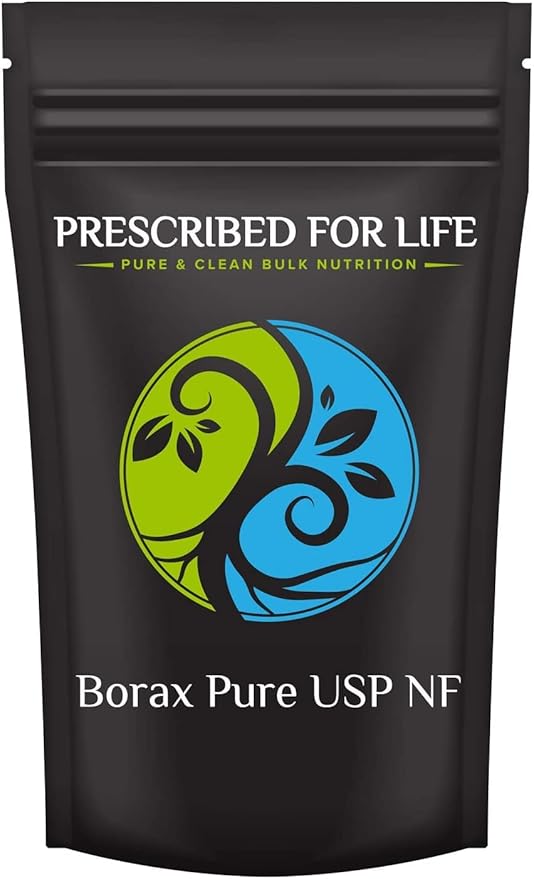 Prescribed for Life Borax Powder, Pure USP NF Grade All Natural Sodium Borate Powder, Household Laundry Booster, Slime Activator & Multipurpose Cleaning Powder (5kg / 11lb)