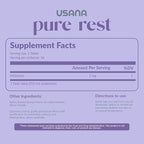 USANA Pure Rest Melatonin Supplement for Sleep Support* – Fast Acting – Sugar Free - 56 Tablets