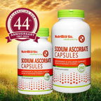 NutriBiotic - Sodium Ascorbate Buffered Vitamin C Capsules, 250 Ct | Vegan, Non-Acidic & Easier on Digestion Than Ascorbic Acid | Essential Immune Support & Antioxidant Supplement | Gluten & GMO Free