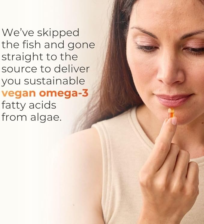 Juice Plus+ Omega Blend Capsules - Plant-Based Omega-3, 5, 6, 7, & 9 Sourced from Algae & Seeds - DHA & EPA Formula Supports Brain, Vision & Heart Health - Fish Oil Alternative - 60 Vegan Servings
