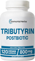 Tributyrin Supplement 800mg, Advanced Butyrate Form, 55% Standardized, More Effective Delivery Than Sodium Butyrate, 120 Capsules, Non-GMO & Gluten Free Postbiotic Supplement