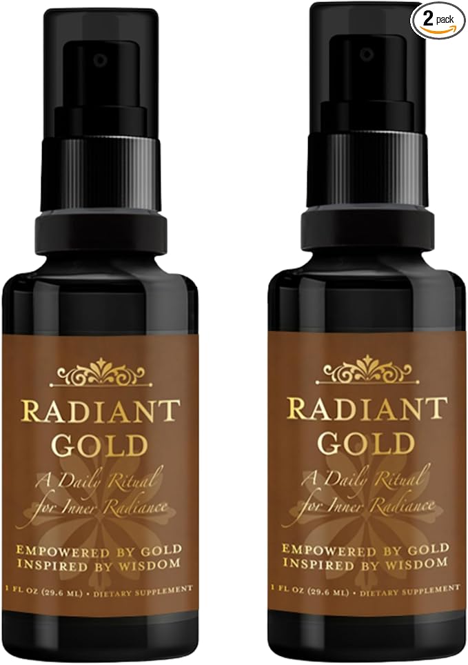 Liquid Gold Supplement Spray | Pure Gold Nanoparticles for Energy, Focus & Mental Clarity | ORMUS Precious Metals Blend (2)