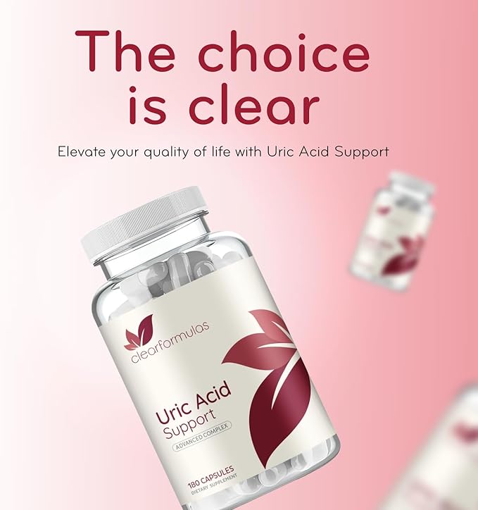 Herbal Uric Acid Support Formula - Kidney & Uric Acid Cleanse & Detox with Chanca Piedra Tart Cherry Celery Seed Bromelain & Cranberry Extract - Made in a GMP Certified Facility (90 Servings)