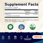 Vitamatic Vitamin B1 (Thiamine) 500mg, 120 Capsules