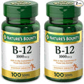 Nature's Bounty Natural Vitamin B12, 1000mcg, 100 Tablets (Pack of 2)