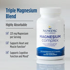 Nordic Naturals Magnesium Complex - 90 Capsules - 225 mg Magnesium, 1.9 mg Iron - Brain & Heart Health, Mood, Energy, & Muscle Relaxation - Non-GMO, Vegan - 30 Servings