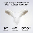 NMN Supplement 500mg - 99% Pure NMN Supplement Capsules for Increased NAD Levels & Healthy Aging - Third Party Tested Stabilized Capsules, cGMP Certified, 90 Liposomal NMN (45 Servings)
