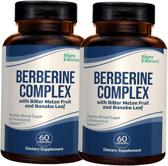 Berberine Complex, Support Supplement with Bitter Melon and Banaba Leaf | 120 Capsules (2-Pack)