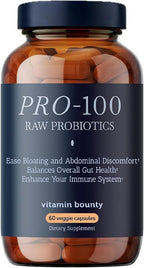 Vitamin Bounty Pro-100 Probiotic 100 Billion CFU - 13 Strains for Digestive Health & Immune Support - High Potency Probiotics for Women & Men - Delayed Release Capsules for Gut Health - 60 Count