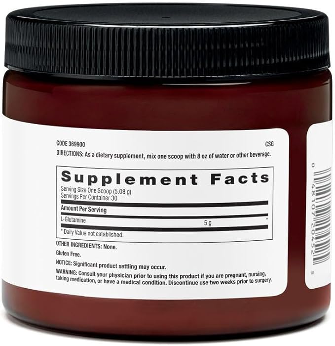 Beyond RAW Chemistry Labs L-Glutamine Powder, Supports Muscle Function, Lab Grade, 30 Servings