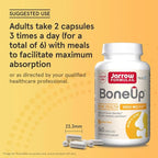 Jarrow Formulas BoneUp for Bone Density - Vitamin D3 and K2, Calcium Support, 360 Capsules, Promotes Skeletal Nutrition, Up to 60 Days Supply (Pack of 2)