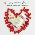 Lutein Eye Health Gummies – Marigold Extract with Vitamin E & Beta-Carotene – Orange Flavor Chewable Supplement (60 Gummies)