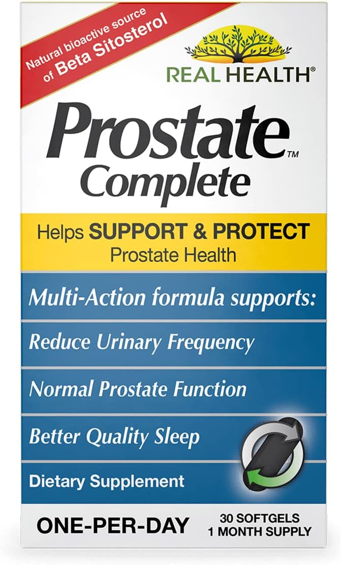 Real Health Prostate Complete - Prostate Supplements for Men, Prostate Health, Prostate Relief, Saw Palmetto for Men, One-per-Day Prostate Formula - 30 Count