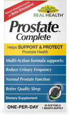 Real Health Prostate Complete - Prostate Supplements for Men, Prostate Health, Prostate Relief, Saw Palmetto for Men, One-per-Day Prostate Formula - 30 Count