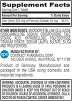 Earth's Splendor Iron 65mg USP, 325mg Ferrous Sulfate Tablets - Energy Production, Oxygen Transportation, Overall Health - 3 Month Supply