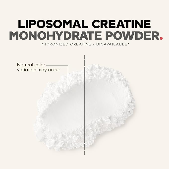 Codeage Liposomal Creatine Powder Supplement, Pure Creatine Monohydrate 5000mg, Pre Workout & Post Workouts - Unflavored Creatine, Micronized Creatine Powder - Creatinine for Sports - 30 Servings