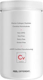 Codeage Creatine Collagen Peptides - Creatine Monohydrate Powder Supplement, Wild-Caught Marine Collagen, Biotin, Magnesium, Vitamin C, Hyaluronic Acid - Vanilla Flavored - Non-GMO - 15 Oz