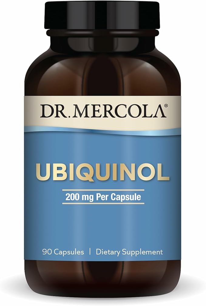 Dr. Mercola Ubiquinol - Supports Energy Production - Antioxidant Supplement - Non-GMO, Gluten-Free & Soy-Free - 90 Capsules (90 Servings) - 200 mg