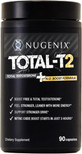 Nugenix Total-T2 - Testosterone Booster and Nitric Oxide Booster for Men, Tesnor, S7, ElevATP, Tongkat, Citrulline, Nitric Oxide and Testosterone Supplement for Men (90 Count)