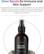 Livingood Daily Colloidal Silver Liquid Spray, Purified Silver with Deionized Water for Daily Wellness Support, Oral Hygiene, Skin Care, Throat & Sinus Health, Vegan, Gluten Free, Non GMO, 4 Oz Bottle
