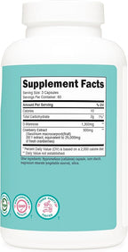 Nutricost D-Mannose with Cranberry Extract for Women 180 Capsules for 60 Servings Per Bottle - Vegan, GMO Free and Gluten Free