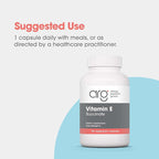 ARG Vitamin E Succinate - 400 IU d-Alpha-Tocopheryl Succinate - Antioxidant & Energy Support - Dry Powder Vegetarian Capsules - Hypoallergenic Formula - 100 Servings - 100 Capsules