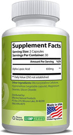 ENP Alpha Lipoic Acid (ALA), 650mg Per Serving, 30 Servings Per Bottle