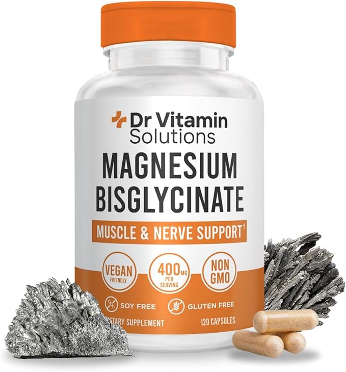 Magnesium Glycinate 400mg (Buffered Magnesium Bisglycinate Chelate) | Albion® Chelated Magnesium for Muscle & Nerve Support + Calm | High Absorption, Gentle on Stomach (1 Bottle, 120 Capsules)