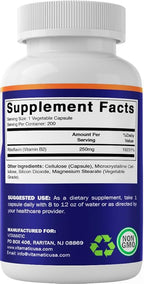 Vitamatic Vitamin B2 (Riboflavin) 250 mg - 200 Capsules - 2 Pack