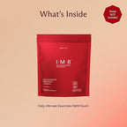 IM8 Daily Ultimate Essentials All-in-One Multivitamin Supplement Powder Bag, 92 Nutrient Rich Ingredients CoQ10, Probiotics, Vitamins, Greens, Gluten Free, Vegan, Acai Mixed Berry, 12.5oz, 30 Servings