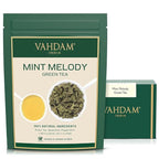 VAHDAM, Mint Green Tea Loose Leaf (50+ Cups, 3.5 oz) Cool Peppermint Tea With Himalayan Green Tea Leaves | Low Caffeine | High Elevation Grown | Vacuum Sealed for Freshness