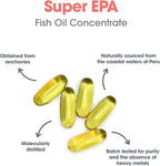 Allergy Research Group Super EPA - Omega 3 Supplement, Fish Oil Concentrate, EPA, DHA, Omega 3 Fatty Acids, Sustainably-Sourced Anchovies, Softgels - 200 Count