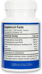 Tired & Dry Eye Relief: Digital Screens Eye Strain from with Omega 3, EPA & DHA, Bilberry, Lutein, Astaxanthin, Essential Nutrients for Eye Health, Gluten Free