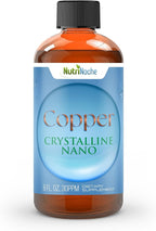 NutriNoche Liquid Colloidal Copper Supplement | 99.99% Ultra Pure Crystalline Nano Copper Particles | 30 ppm
