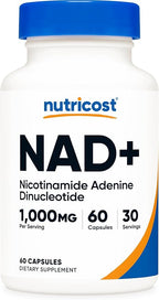 Nutricost NAD+ Supplement (1,000mg) 60 Capsules - Nicotinamide Adenine Dinucleotide, Vegan, GMO-Free, Gluten-Free, 30 Servings