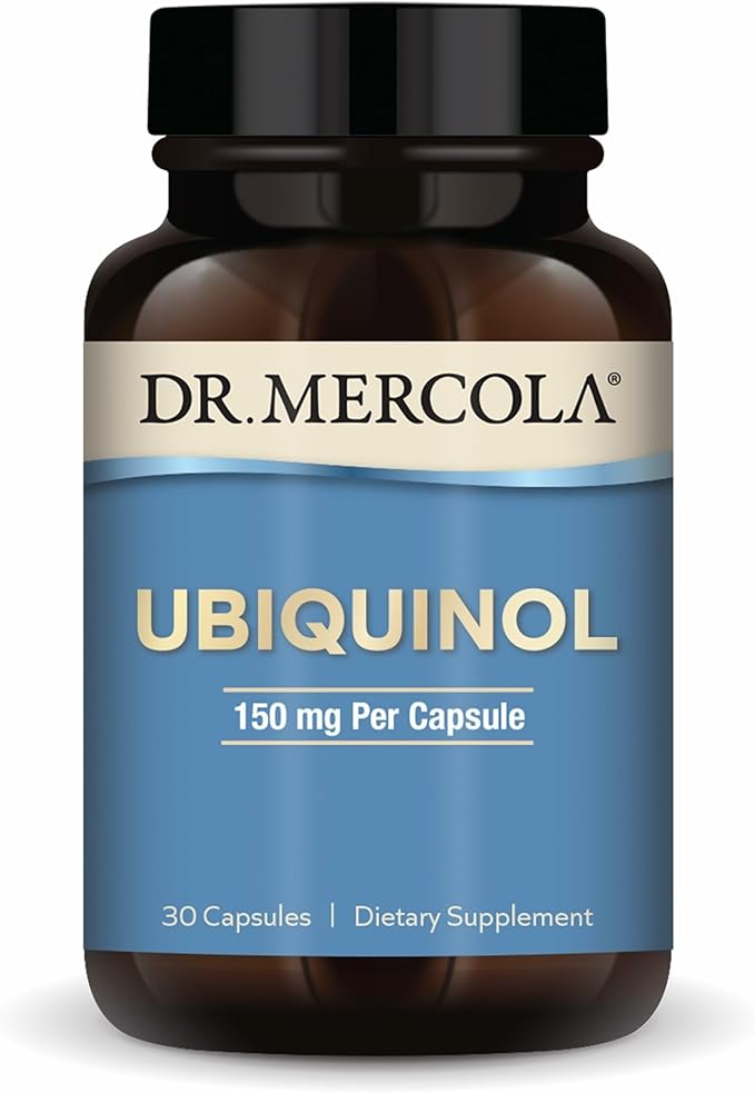 Dr. Mercola Ubiquinol - Supports Energy Production - Antioxidant Supplement - Non-GMO, Gluten-Free & Soy-Free - 30 Capsules (30 Servings) - 150 mg