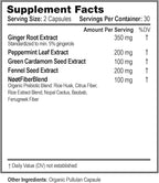 NOOT Digestive Herbs for IBS Support & Anti Bloating for Women and Men, Ginger, Peppermint Extract, Cardamom & Fennel for Gas, Discomfort, Indigestion, Heartburn, Digestive Support, 60 Capsules