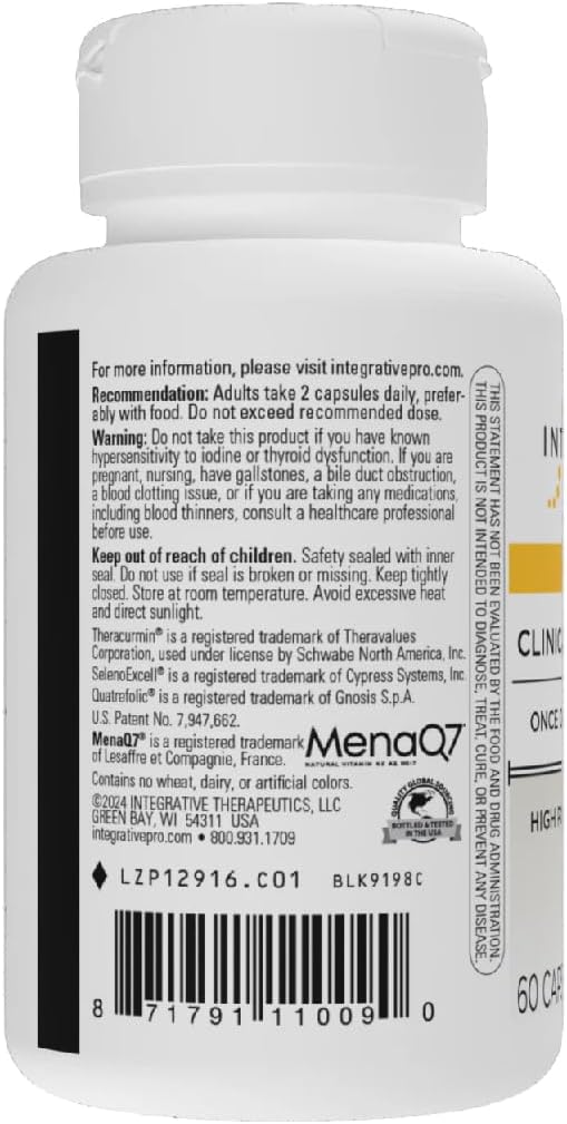 Integrative Therapeutics Clinical Nutrients HP - Daily Multivitamin for Vital Nutrients - Antioxidant Support for Men & Women* - No Added Iron - Dairy-Free - 120 Count (60 Servings)