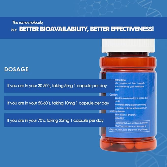 CAW Hypersorption Cycloastragenol 5Mg | Telomere Length Support | DNA Health Immunity Boost Anti-Aging | 30 Enteric-Coated Capsules (6 Bottles)