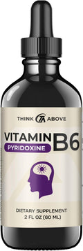 Think Above Vitamin B6 Liquid Drops - Pyridoxine hcl - 17 mg 1000% DV - Filler Free - 30 Day Supply - (2 oz) for Adults