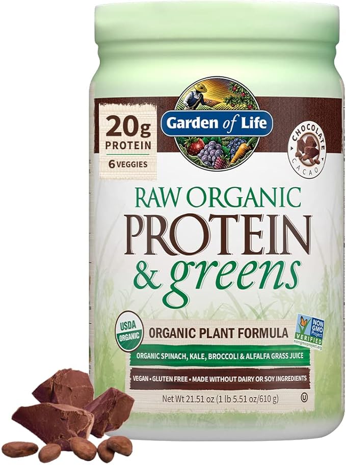 GARDEN OF LIFE Organic Chocolate Protein & Greens, 21.51 OZ