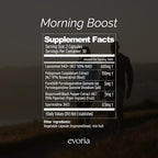 Evoria Morning Boost Capsules – Clinically Formulated – NAD+, Resveratrol, PQQ & Spermidine for Cellular Energy, Mitochondrial Support & Daily Vitality | 30 Servings